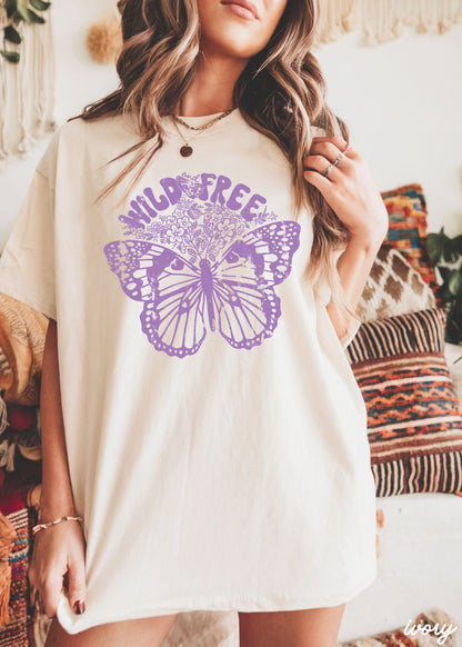 Wild & Free Butterfly Tee *13 Colors (S-3X) Chloe Vs Tank The Boutique