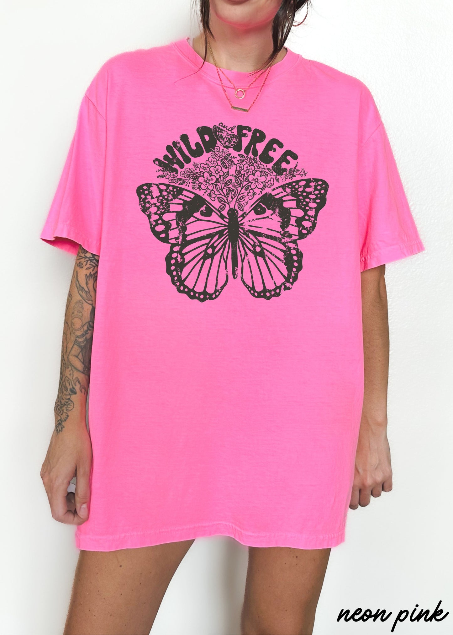 Wild & Free Butterfly Tee *13 Colors (S-3X) Chloe Vs Tank The Boutique