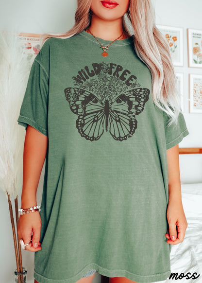 Wild & Free Butterfly Tee *13 Colors (S-3X) Chloe Vs Tank The Boutique