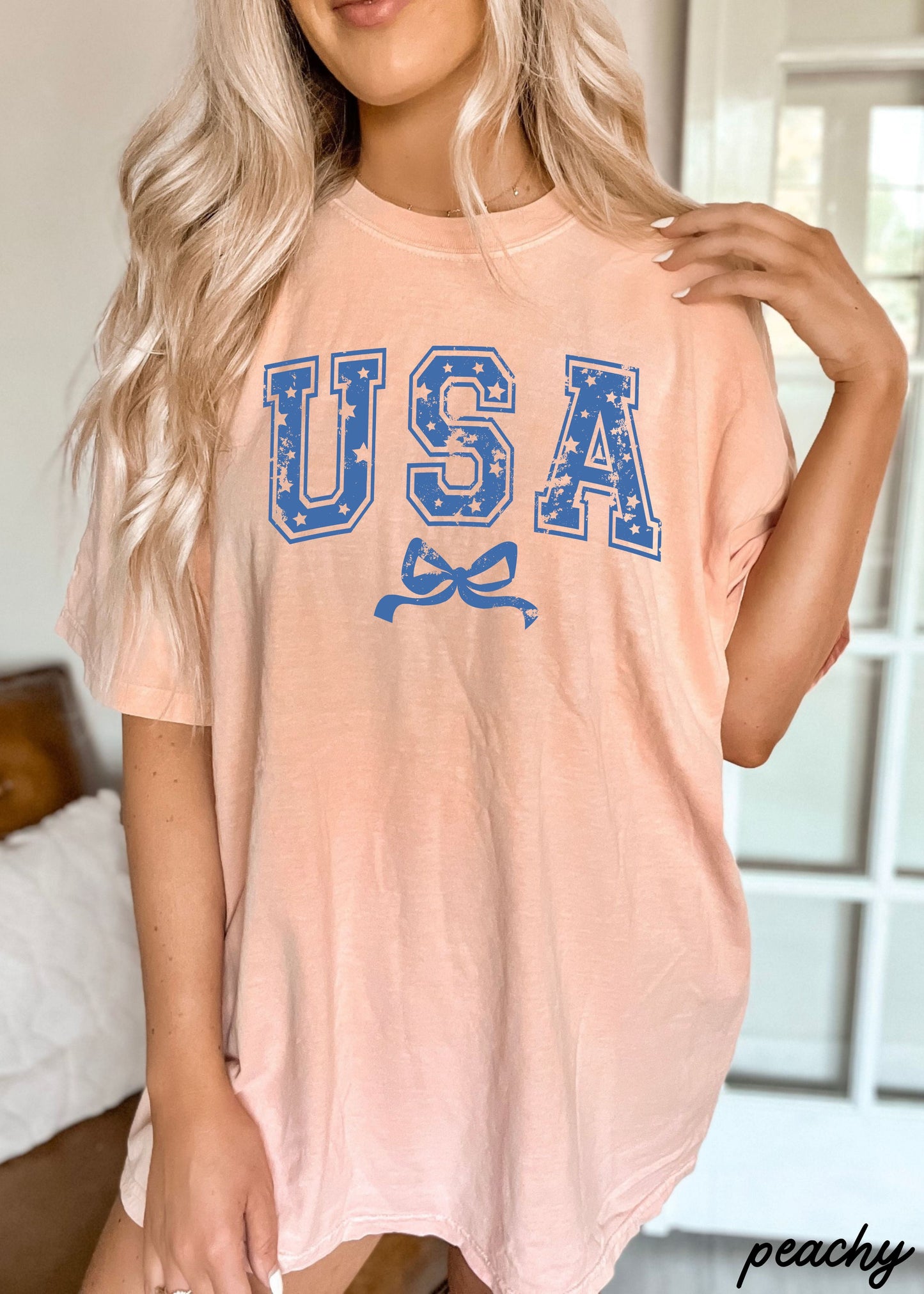 USA Star Coquette Tee *10 Colors (S-3X) Chloe Vs Tank The Boutique