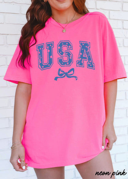 USA Star Coquette Tee *10 Colors (S-3X) Chloe Vs Tank The Boutique