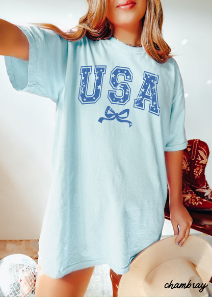 USA Star Coquette Tee *10 Colors (S-3X) Chloe Vs Tank The Boutique