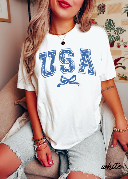 USA Star Coquette Tee *10 Colors (S-3X) Chloe Vs Tank The Boutique