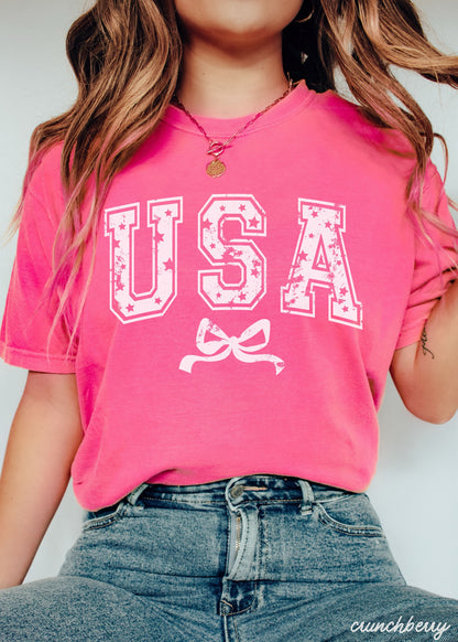 USA Star Coquette Tee *10 Colors (S-3X) Chloe Vs Tank The Boutique