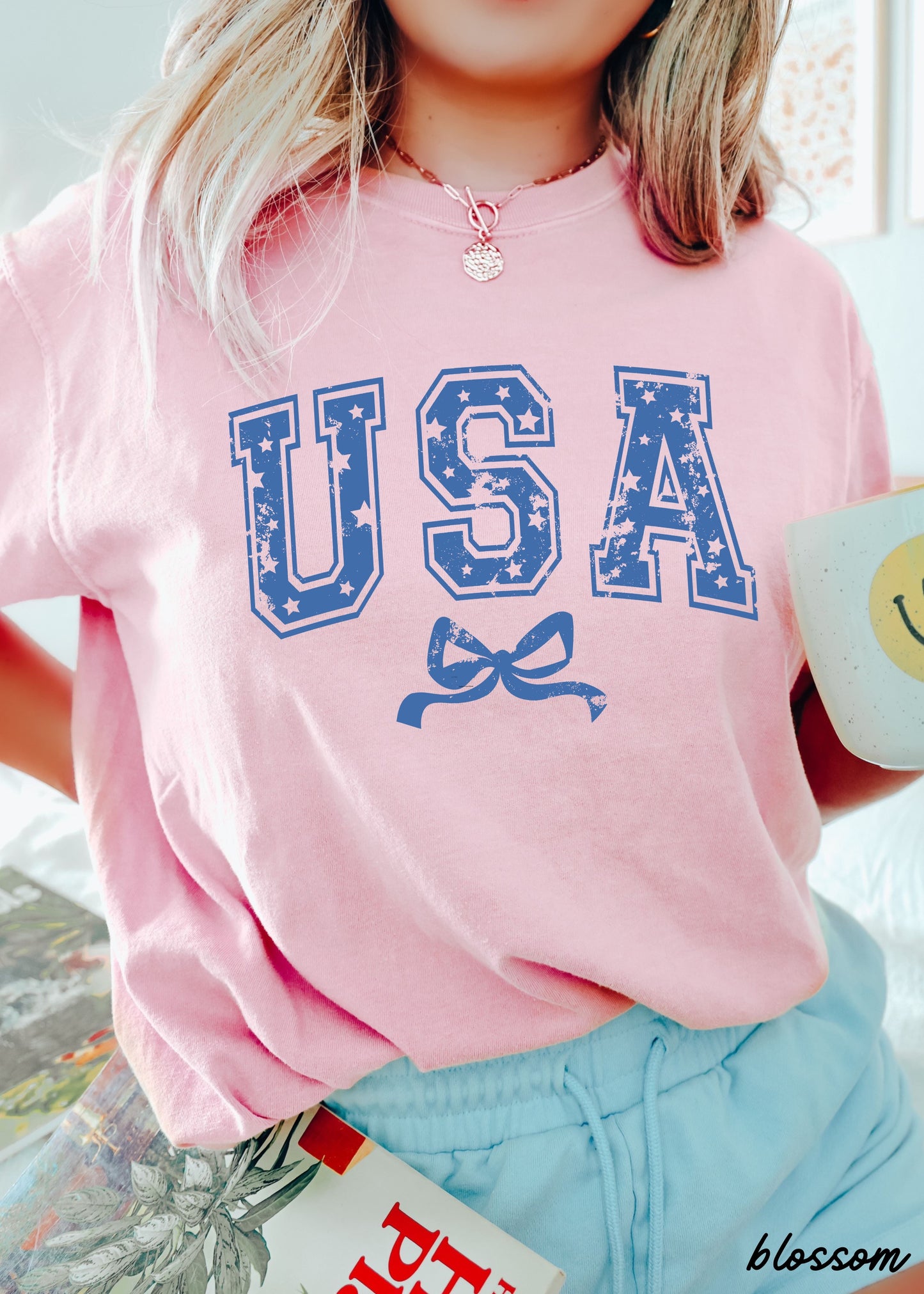 USA Star Coquette Tee *10 Colors (S-3X) Chloe Vs Tank The Boutique