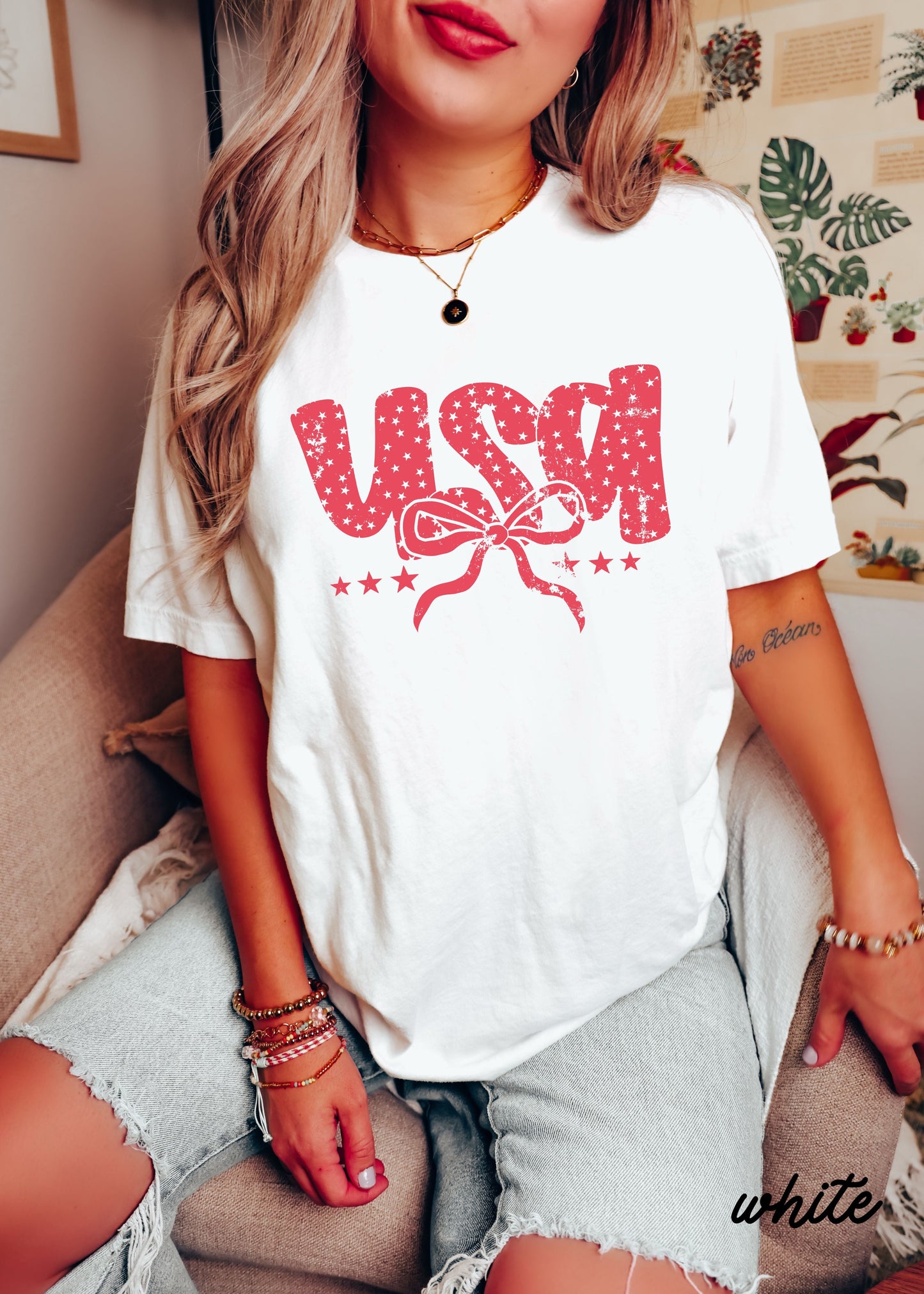 USA Bubble Coquette Tee *10 Colors (S-3X) Chloe Vs Tank The Boutique