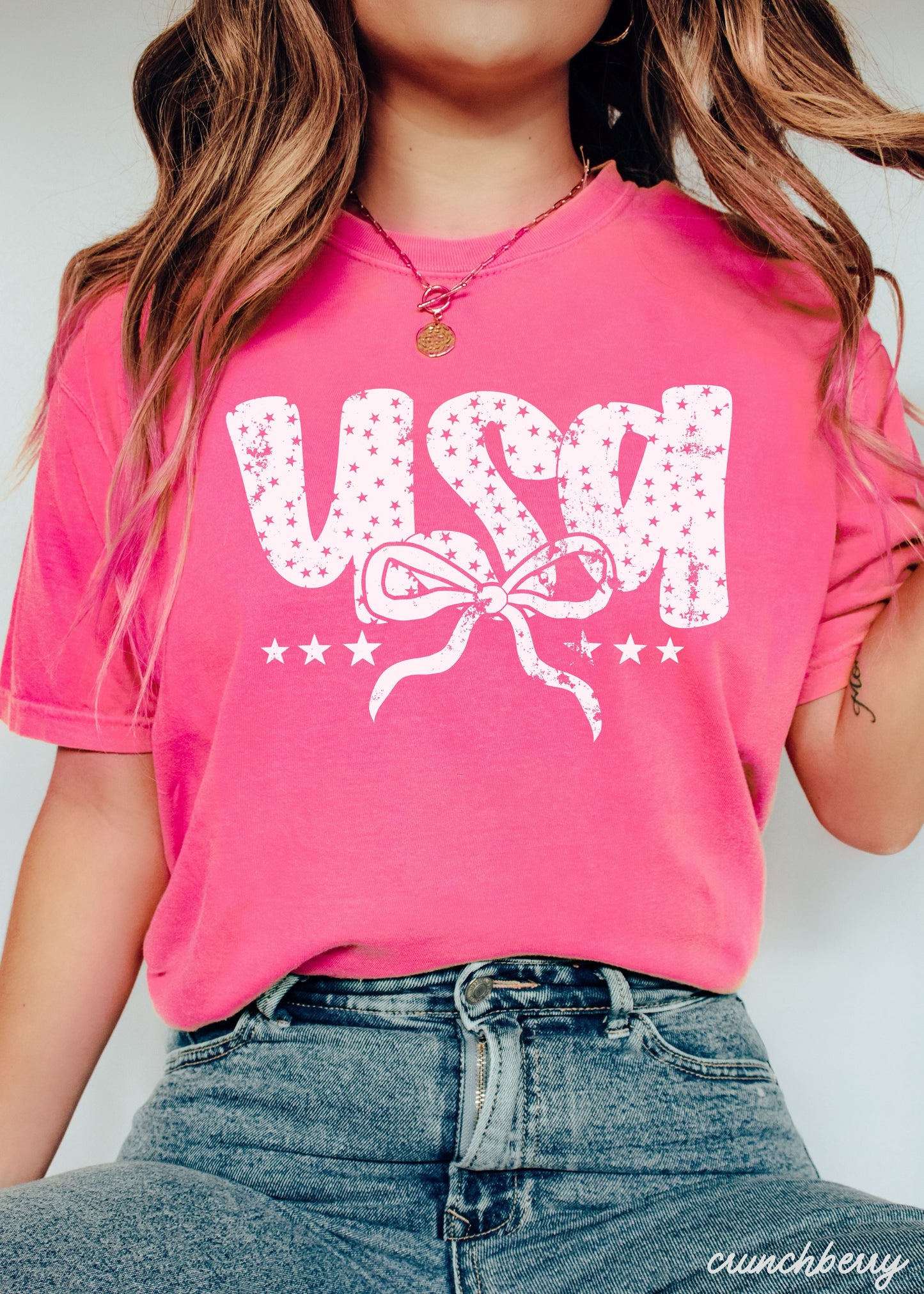 USA Bubble Coquette Tee *10 Colors (S-3X) Chloe Vs Tank The Boutique