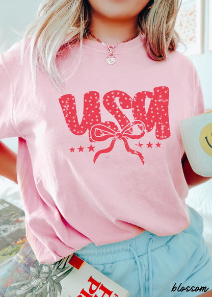 USA Bubble Coquette Tee *10 Colors (S-3X) Chloe Vs Tank The Boutique