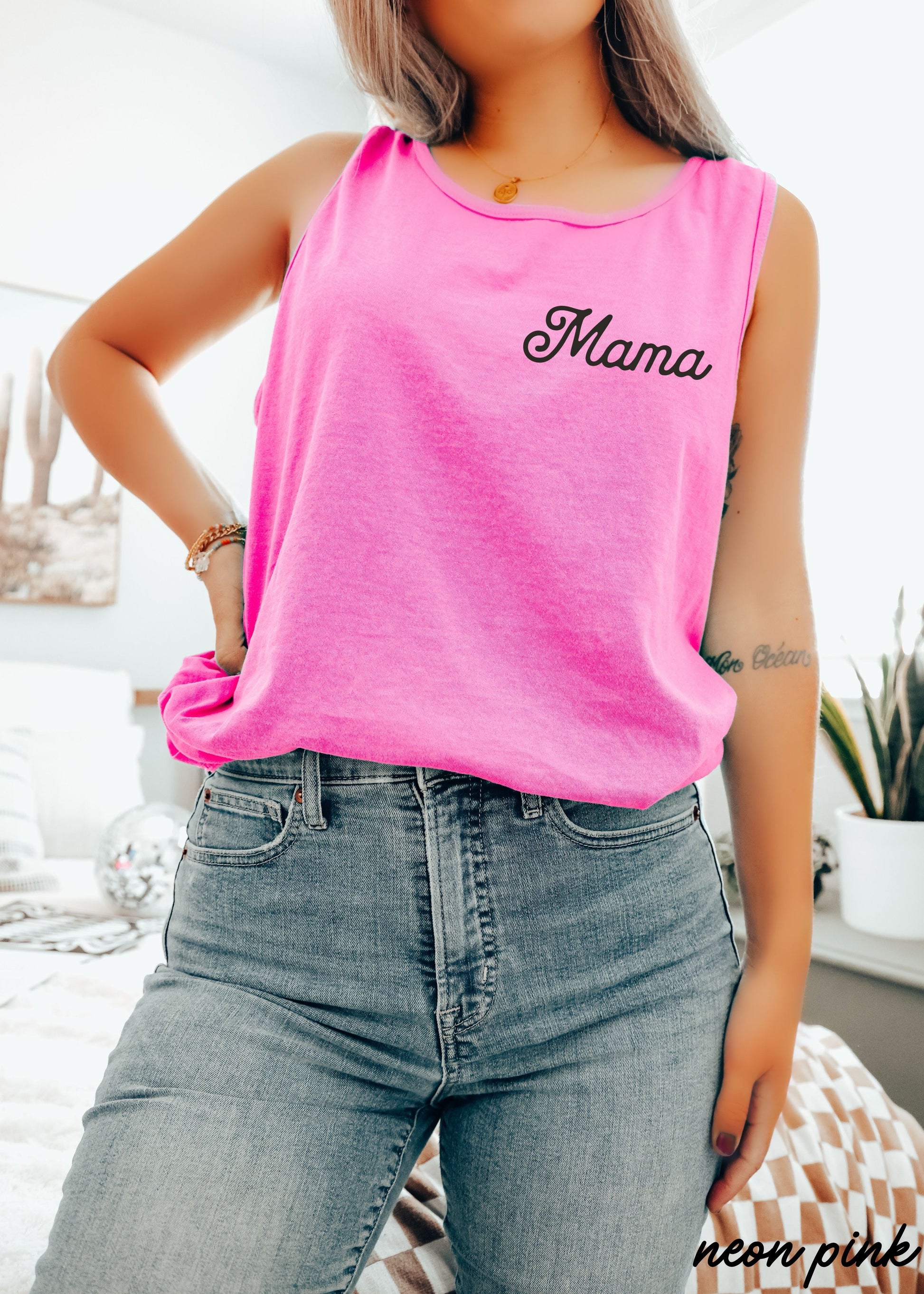Mama Pocket Tank *5 Colors (S-3X) Chloe Vs Tank The Boutique