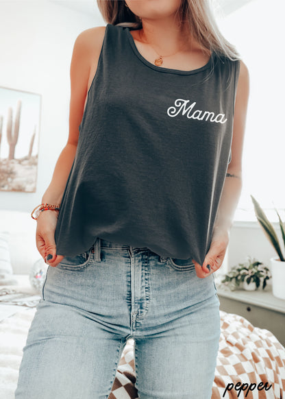 Mama Pocket Tank *5 Colors (S-3X) Chloe Vs Tank The Boutique