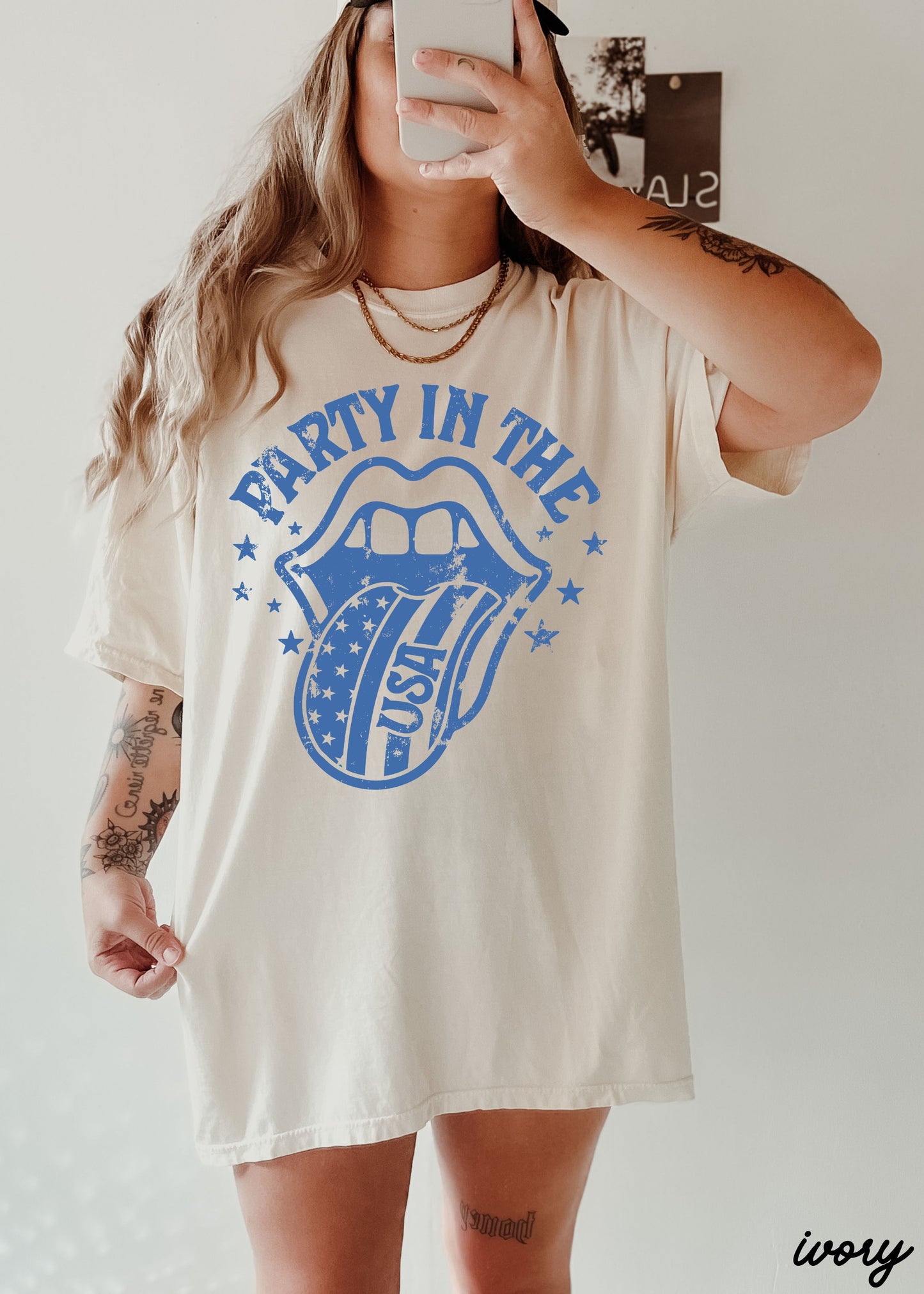 Party in the USA Tee *6 Colors (S-3X) Chloe Vs Tank The Boutique