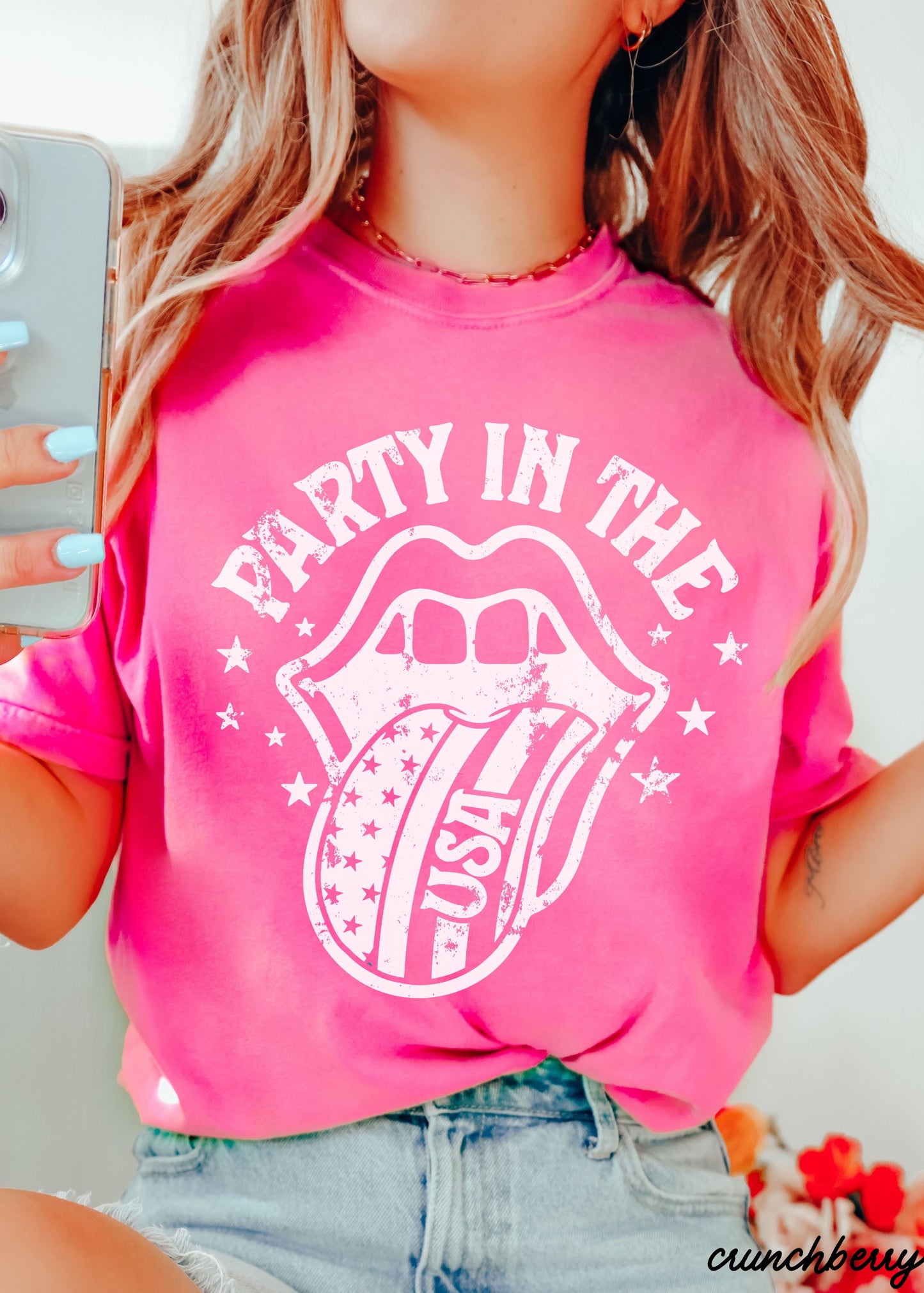 Party in the USA Tee *6 Colors (S-3X) Chloe Vs Tank The Boutique
