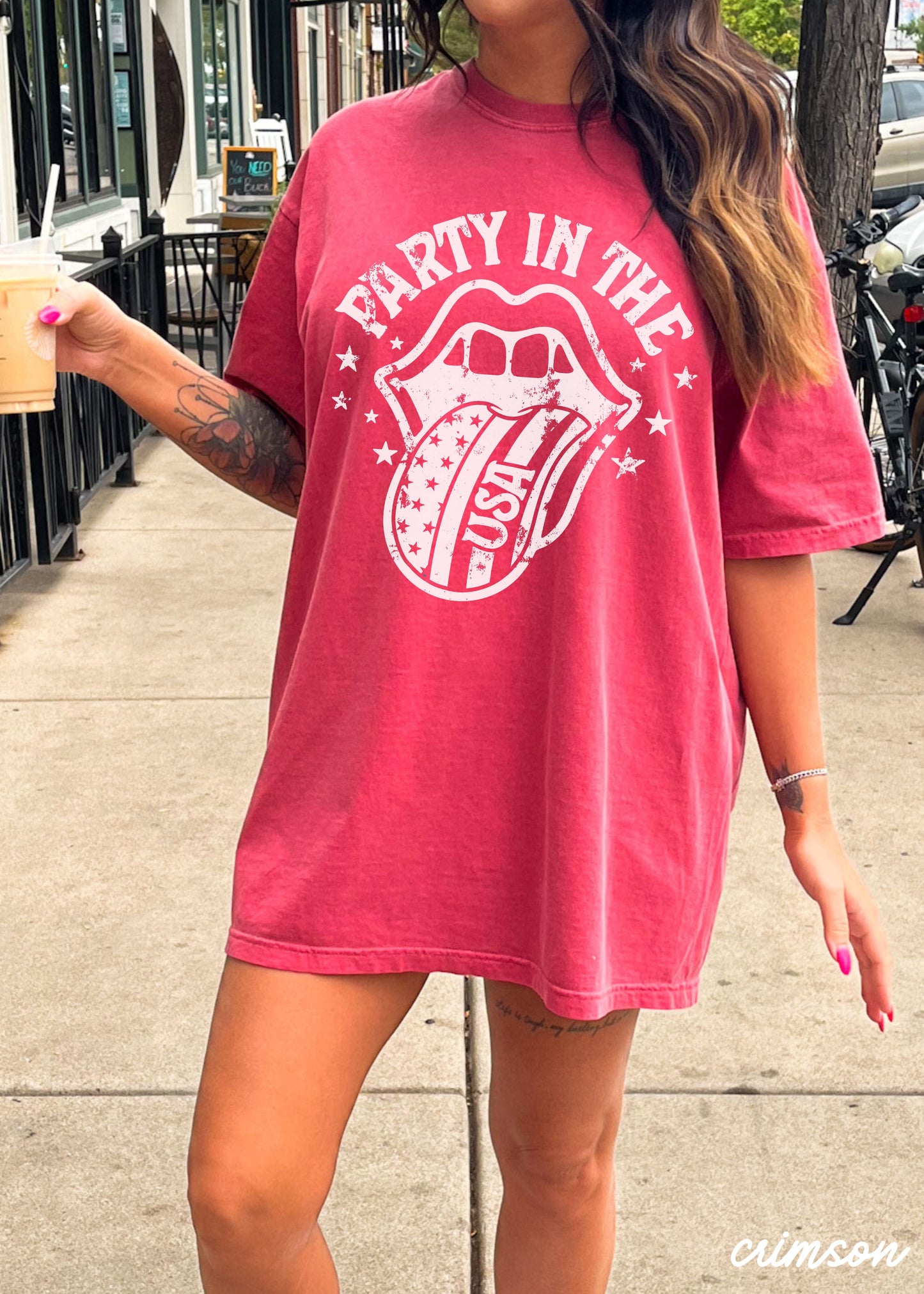 Party in the USA Tee *6 Colors (S-3X) Chloe Vs Tank The Boutique