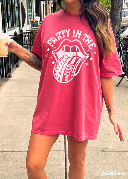 Party in the USA Tee *6 Colors (S-3X) Chloe Vs Tank The Boutique