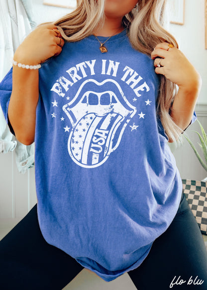 Party in the USA Tee *6 Colors (S-3X) Chloe Vs Tank The Boutique