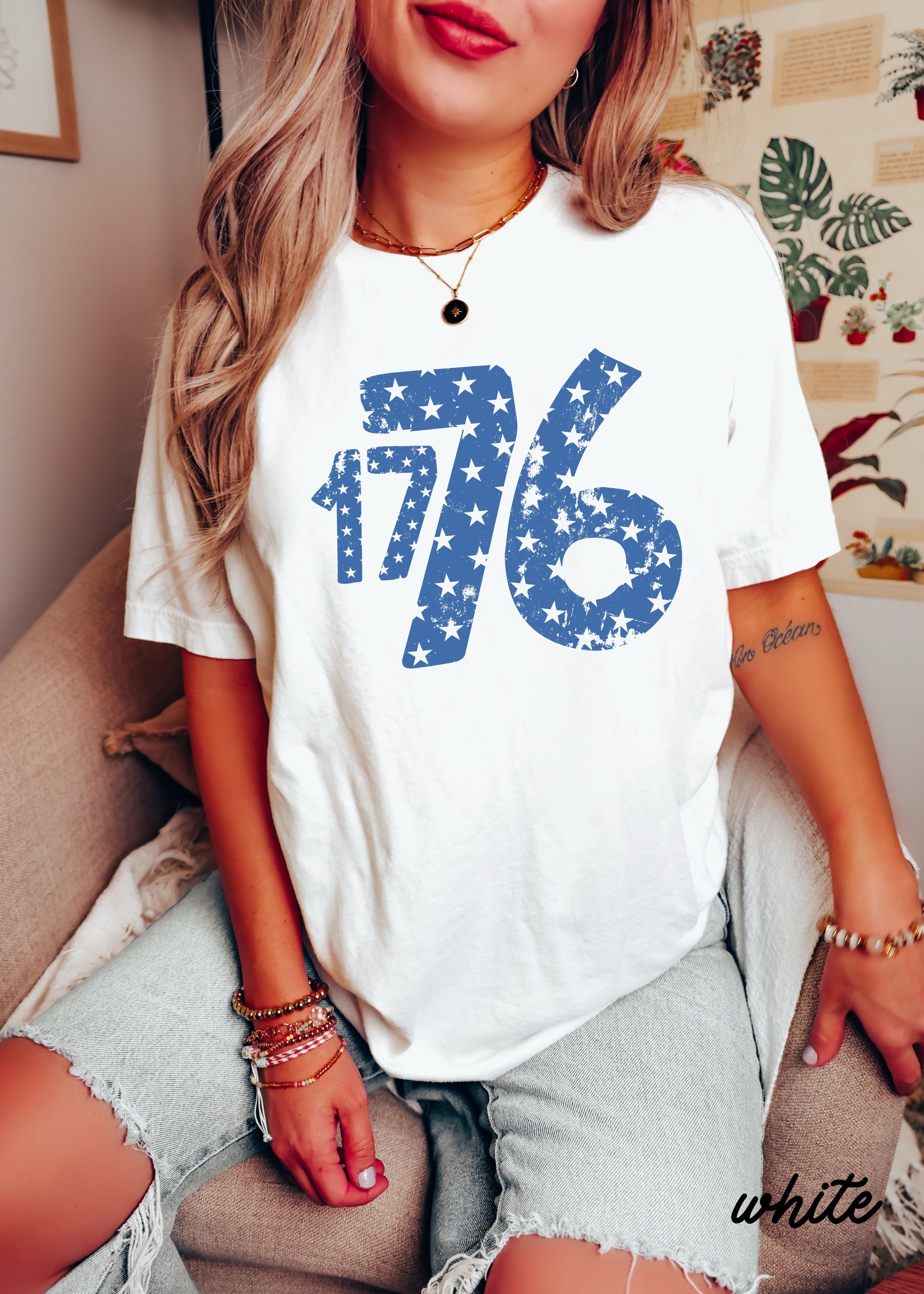 1776 Stars Tee *7 Colors (S-3X) Chloe Vs Tank The Boutique