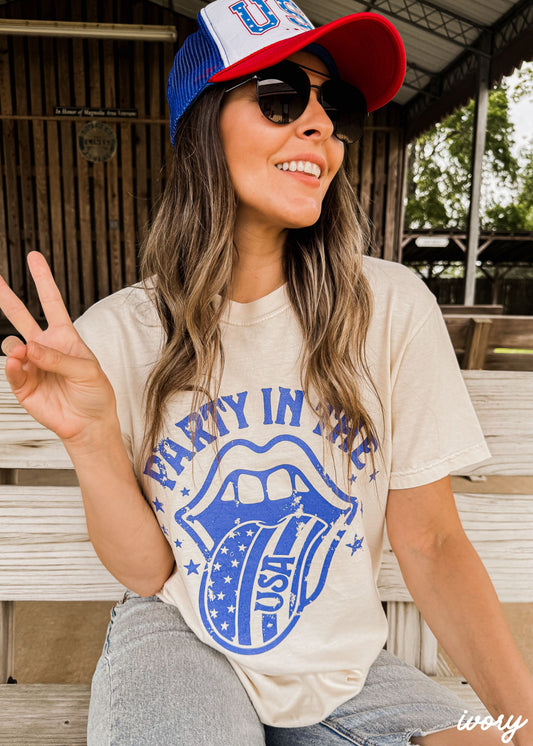 Party in the USA Tee *6 Colors (S-3X) Chloe Vs Tank The Boutique