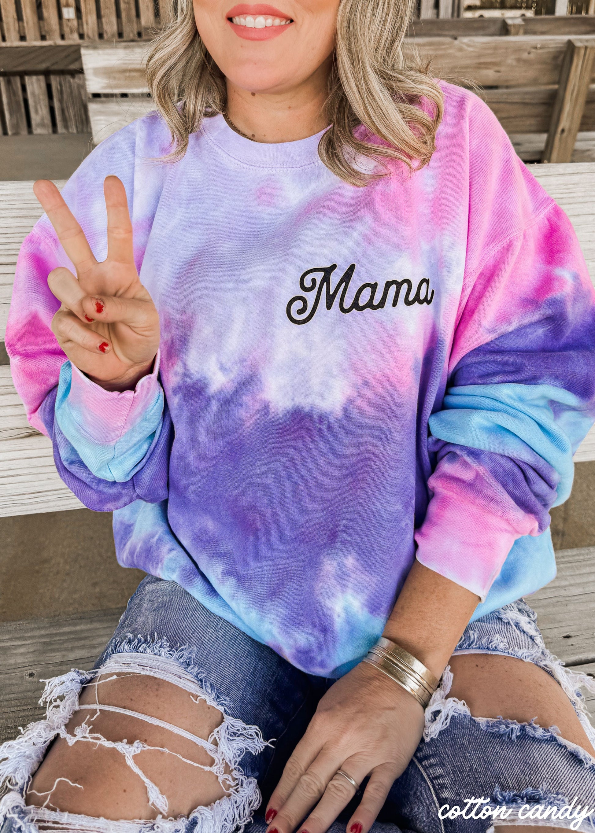 Mama Pocket Tie Dye Sweatshirt *2 Colors (S-3X) Chloe Vs Tank The Boutique