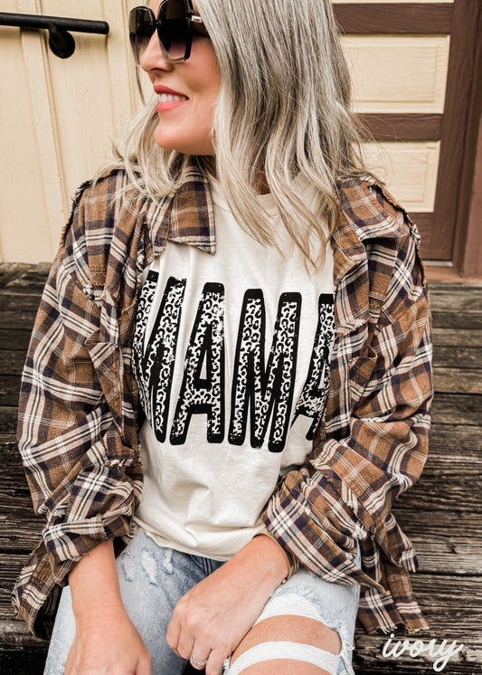 Leopard Mama Tee *12 Colors (S-3X) Chloe Vs Tank The Boutique