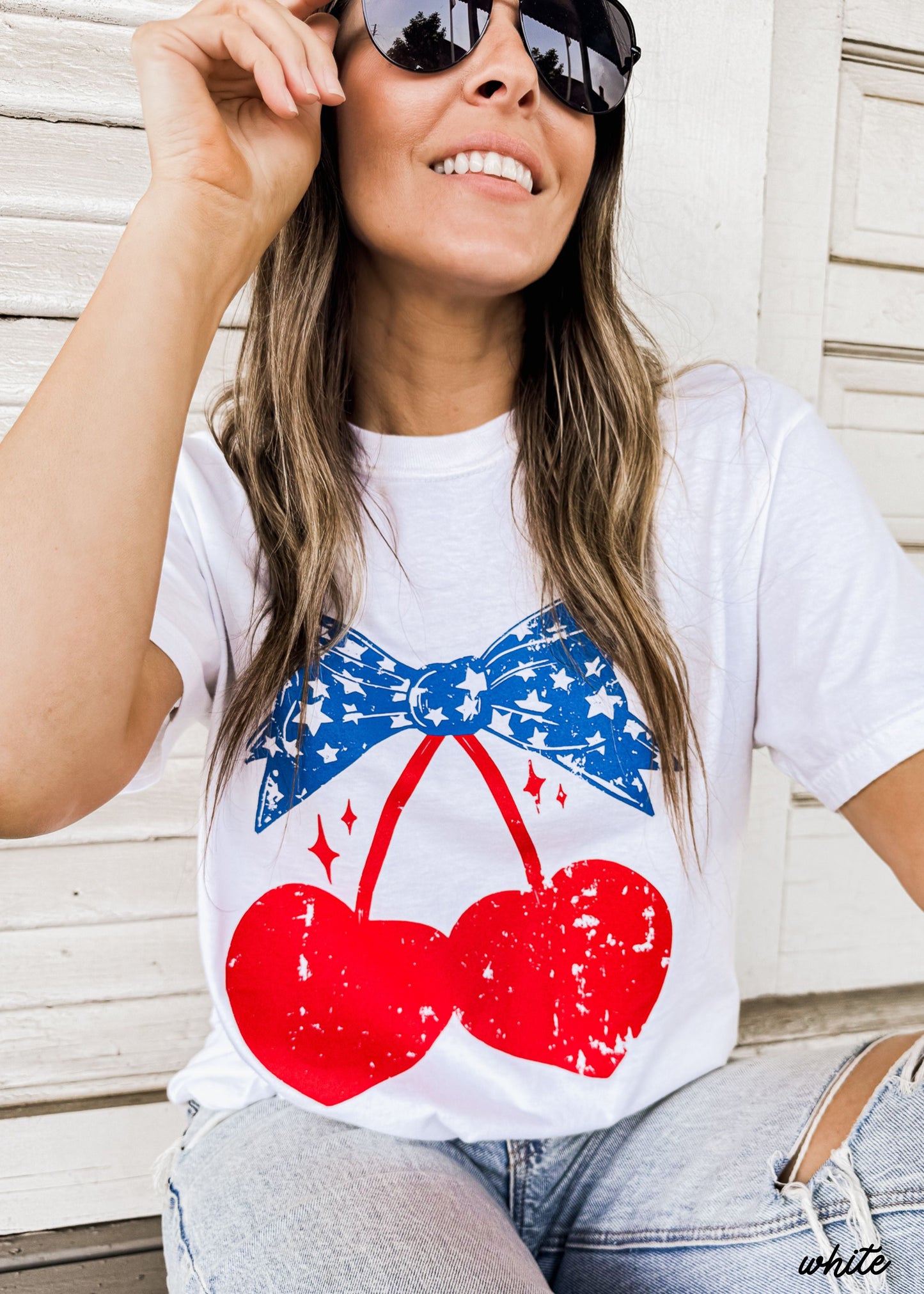 Cherry Coquette Stars Tee *5 Colors (S-3X) Chloe Vs Tank The Boutique