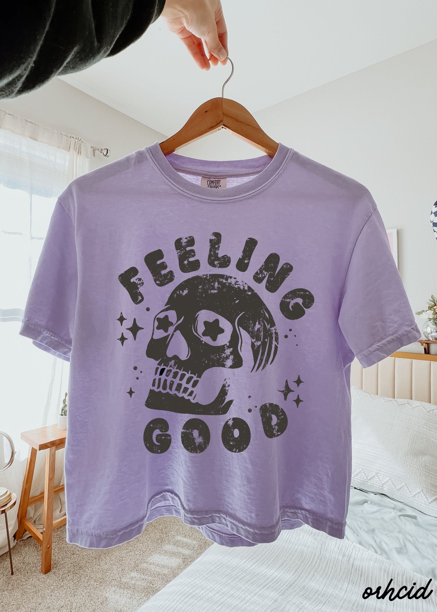 Feeling Good Skull CROP Tee *4 Colors (S-2X) Chloe Vs Tank The Boutique