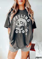 Feeling Good Skull Tee *8 Colors (S-3X) Chloe Vs Tank The Boutique