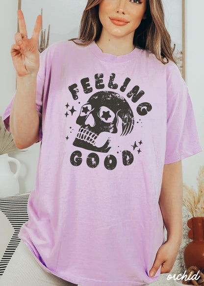 Feeling Good Skull Tee *8 Colors (S-3X) Chloe Vs Tank The Boutique