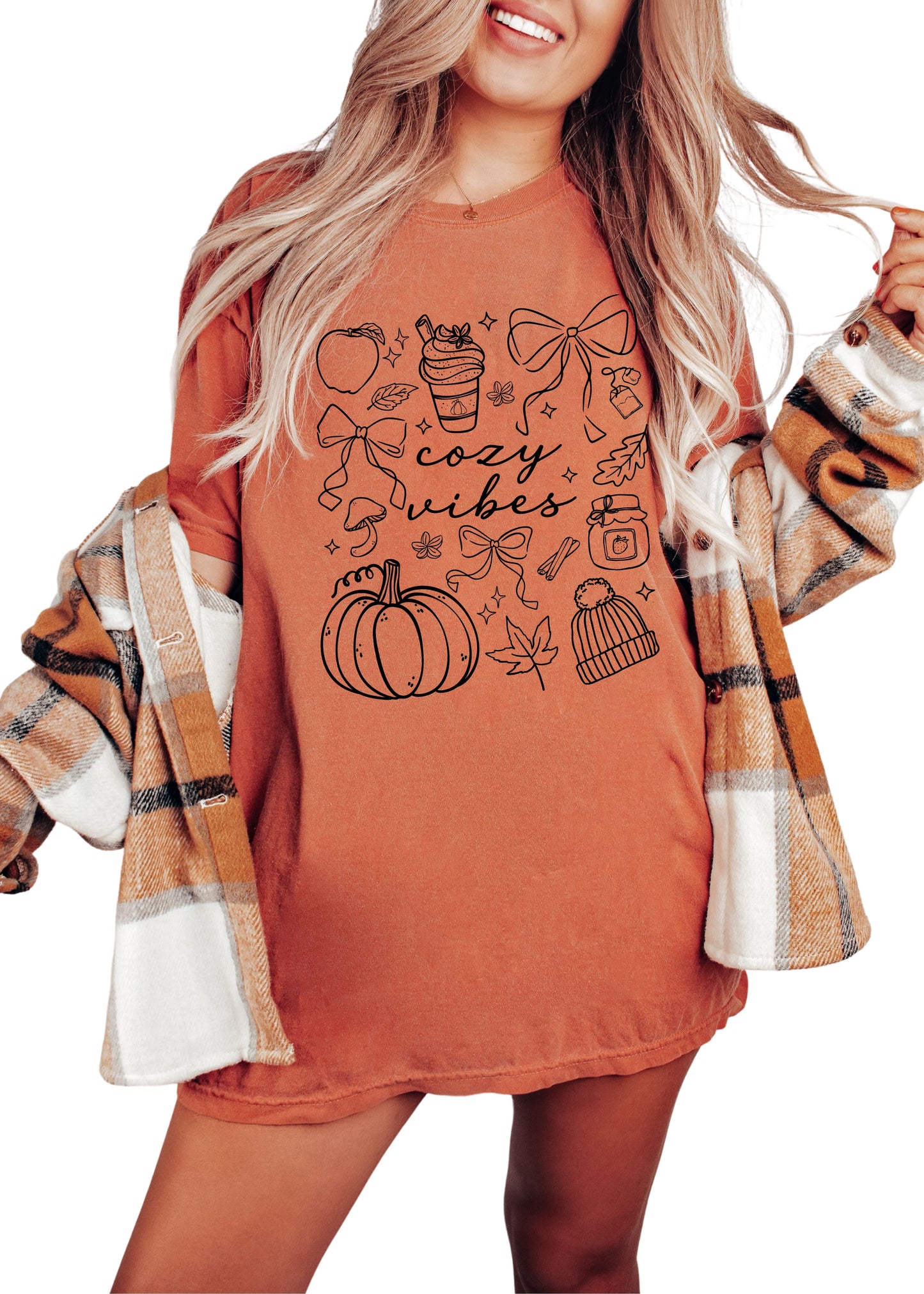Cozy Vibes Doodle Tee *6 Colors (S-3X) Chloe Vs Tank The Boutique
