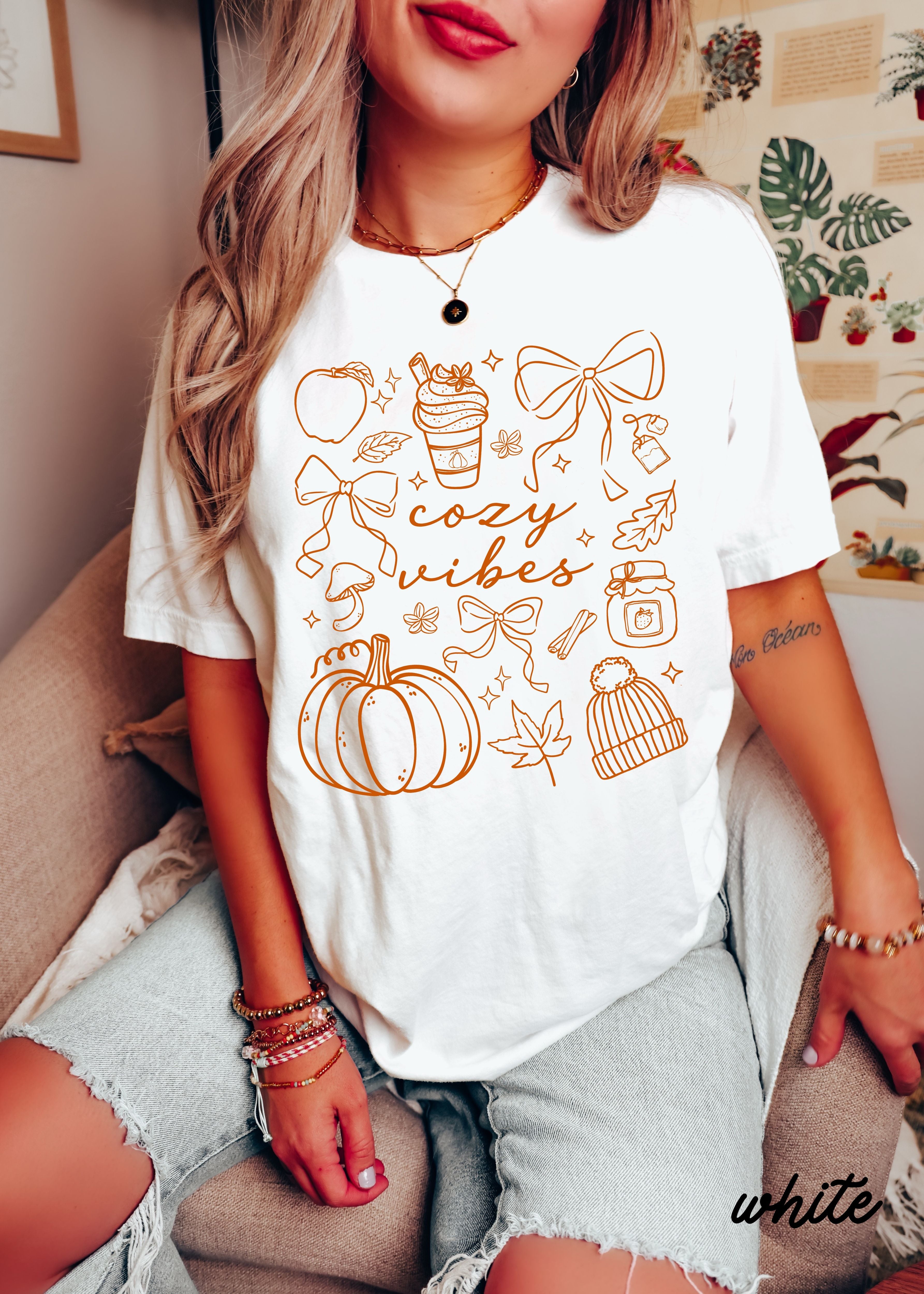 Cozy Vibes Doodle Tee *6 Colors (S-3X) Chloe Vs Tank The Boutique