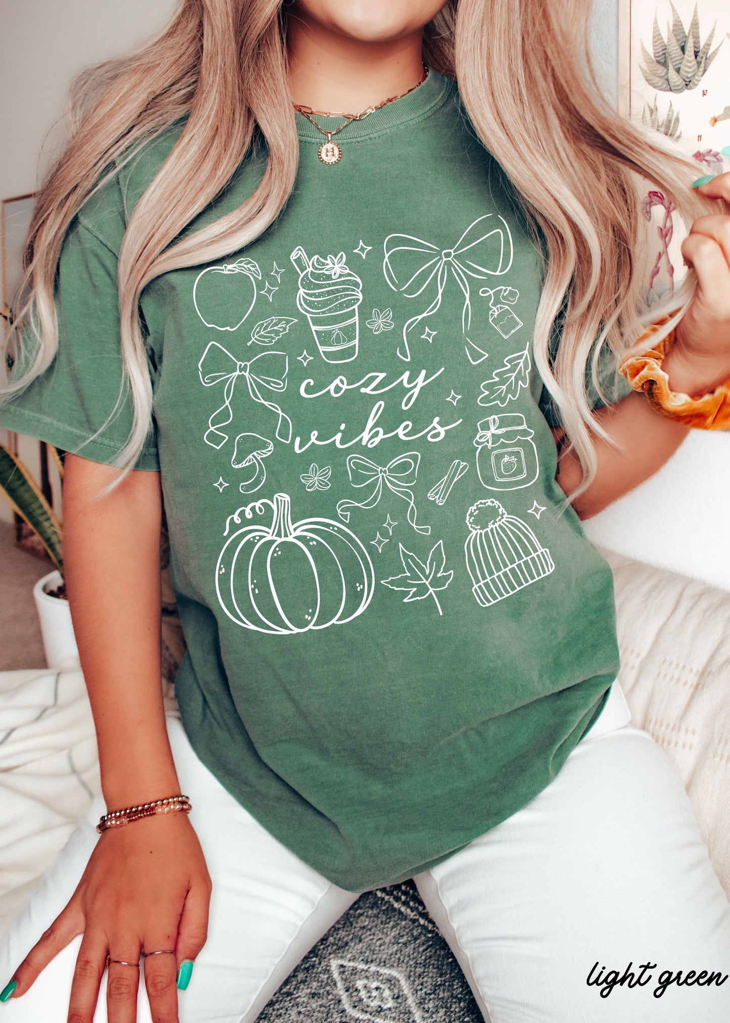 Cozy Vibes Doodle Tee *6 Colors (S-3X) Chloe Vs Tank The Boutique