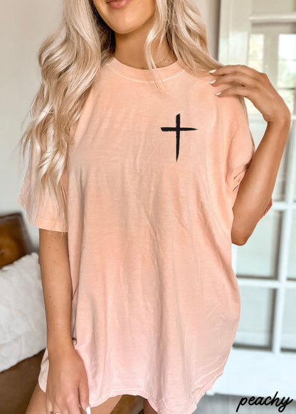 Pocket Cross Comfort Colors Tee *16 Colors (S-3X) Chloe Vs Tank The Boutique