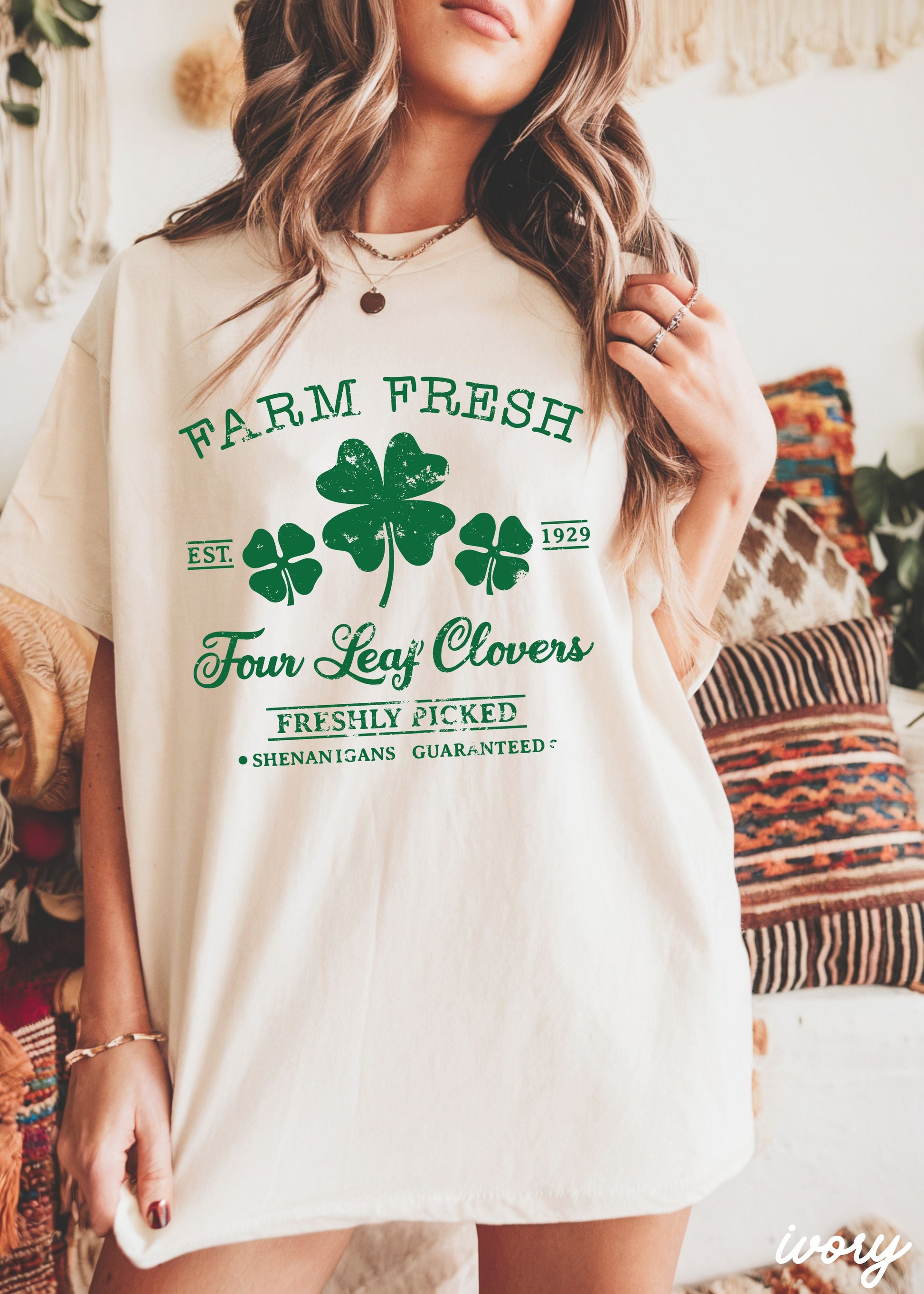 Farm Fresh Clovers Comfort Colors Tee *5 Colors (S-3X) Chloe Vs Tank The Boutique