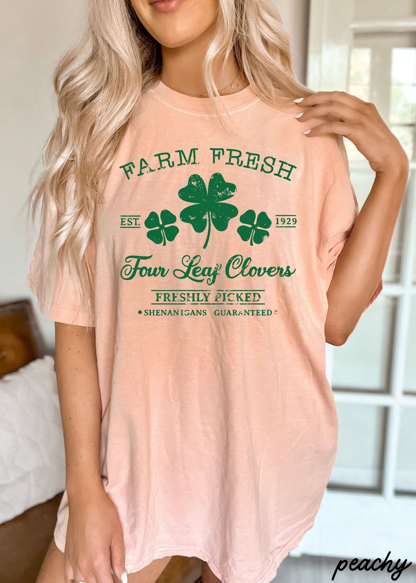 Farm Fresh Clovers Comfort Colors Tee *5 Colors (S-3X) Chloe Vs Tank The Boutique