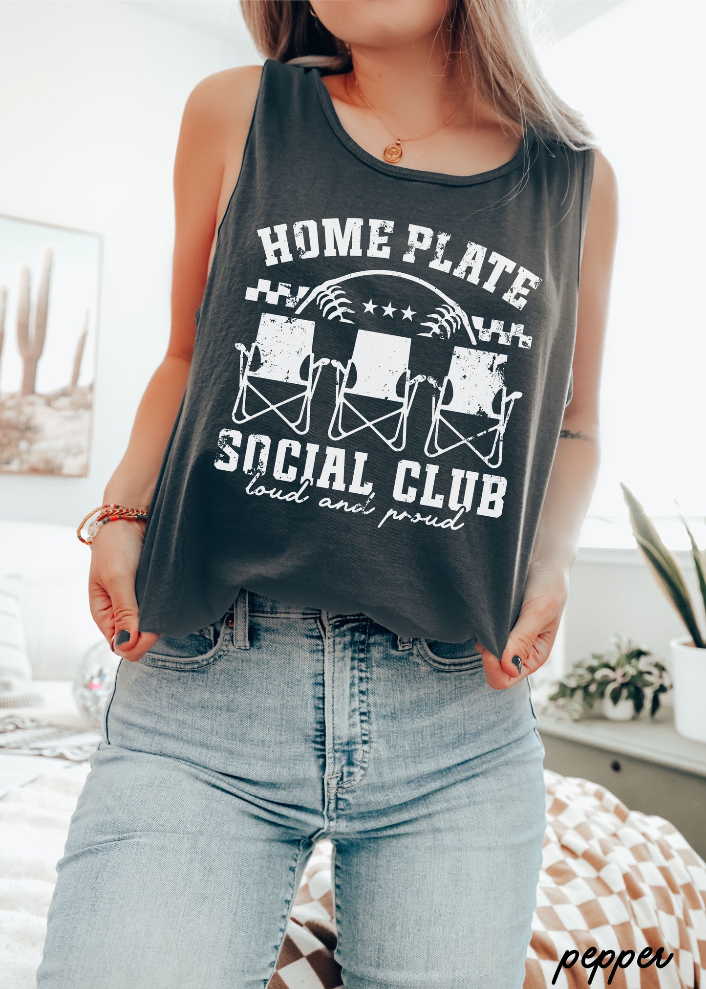 Home Plate Social Club Tank *5 Colors (S-3X) Chloe Vs Tank The Boutique