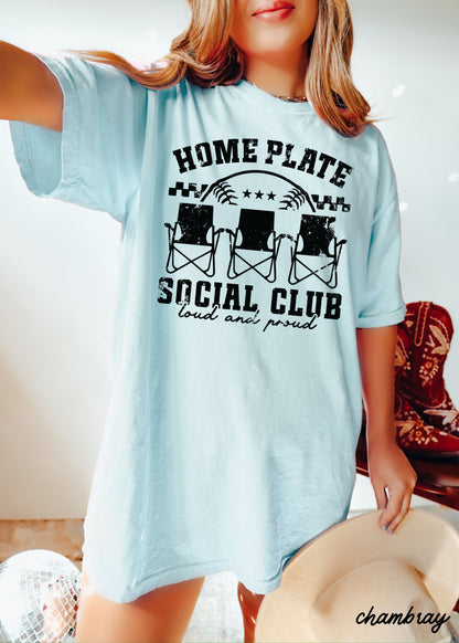 Home Plate Social Club Tee *17 Colors (S-3X) 1 Chloe Vs Tank The Boutique