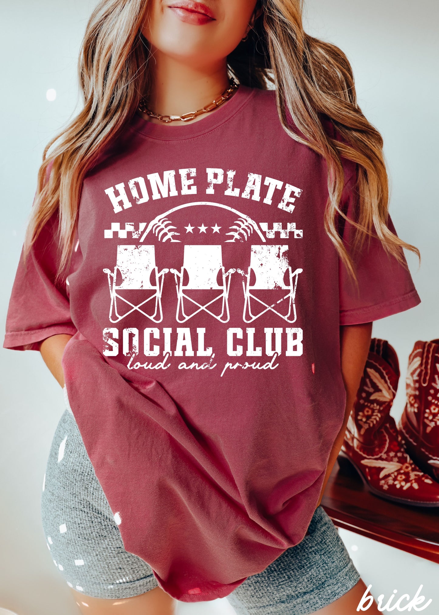 Home Plate Social Club Tee *17 Colors (S-3X) 1 Chloe Vs Tank The Boutique