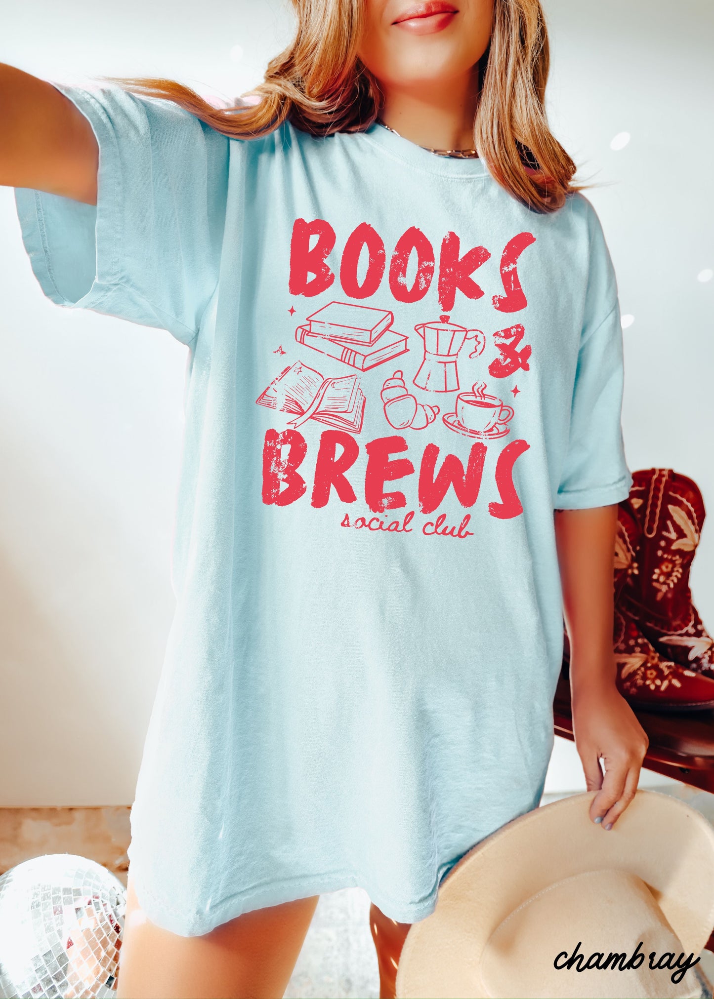 Books & Brews Tee *16 Colors (S-3X) COPY Chloe Vs Tank The Boutique