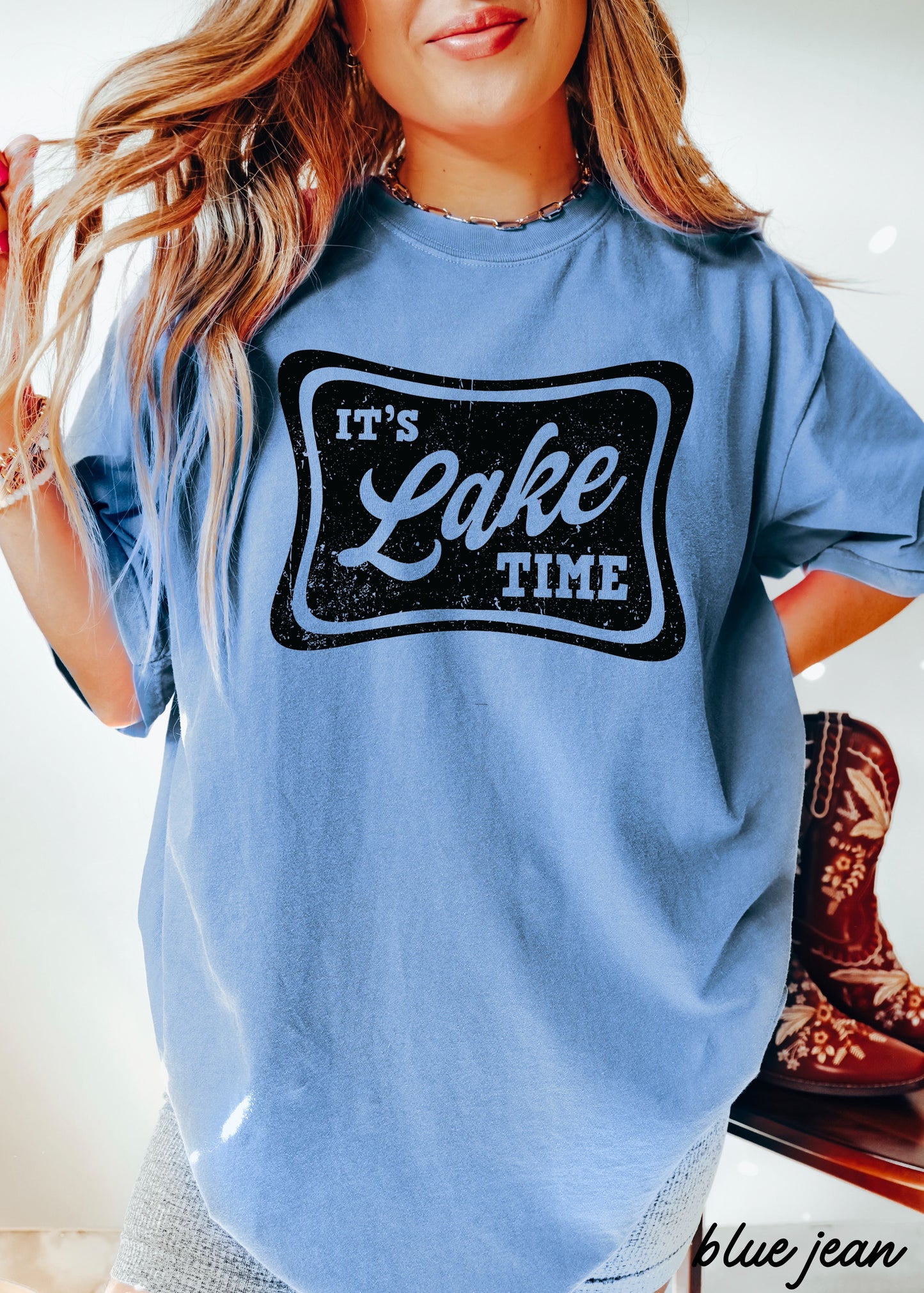 Lake Time Tee *16 Colors (S-3X) Chloe Vs Tank The Boutique
