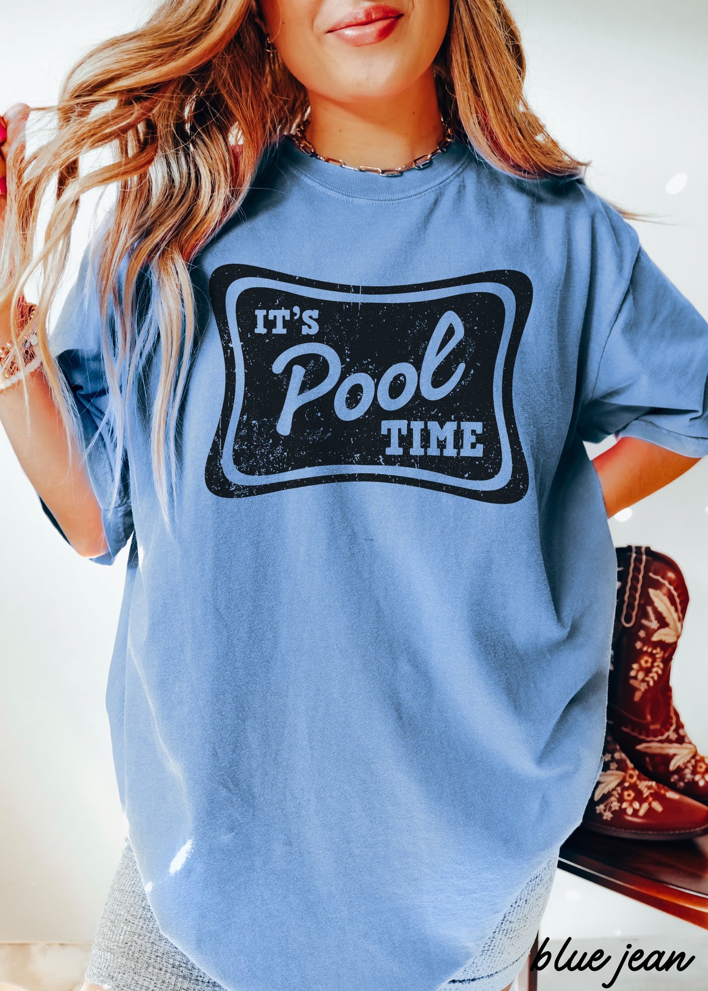 Pool Time Tee *16 Colors (S-3X) Chloe Vs Tank The Boutique