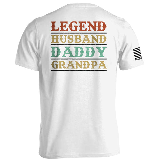 Legend Husband Daddy Grandpa Shield Republic