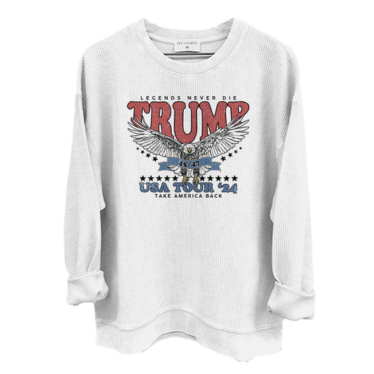 Legends Never Die Trump USA Tour 2024 (Front) Shield Republic