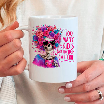 Funny Coffee Mug – Colorful Ceramic Tea Cup with Vibrant Floral Crown Design Joyful Moose