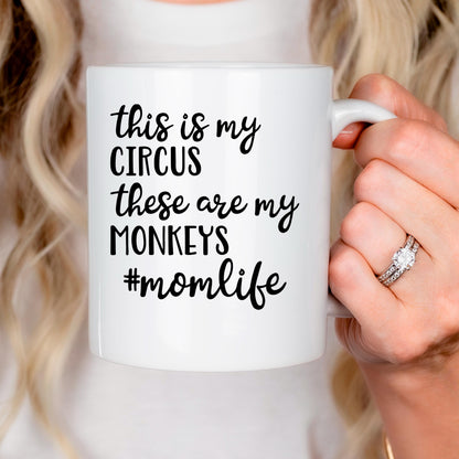 Funny Mom Coffee Mug – Ceramic Coffee Cup With Playful Message | Microwave Safe Joyful Moose
