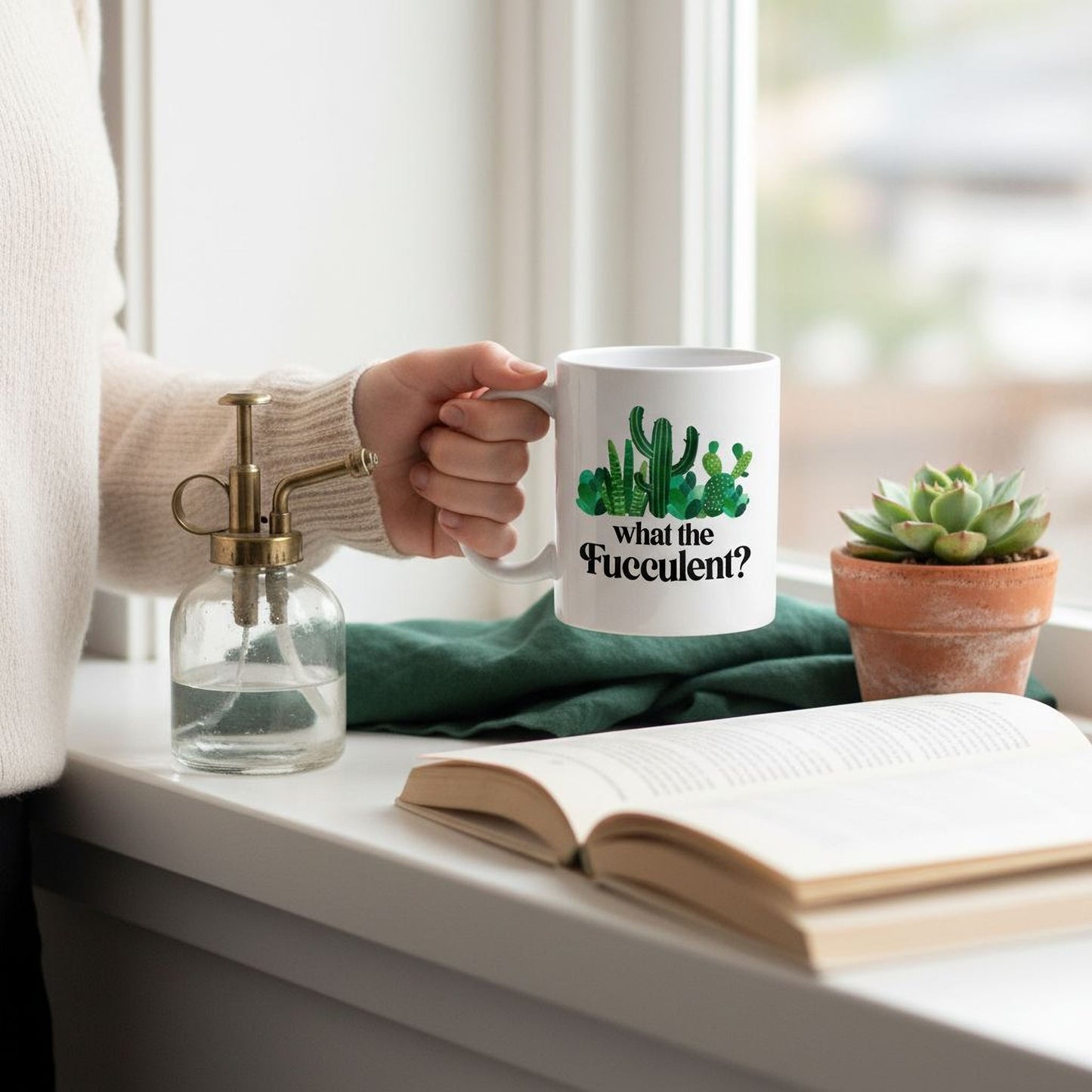 Funny Succulent Mug – Ceramic Coffee Mug with Cactus Design | Joyful Moose Joyful Moose