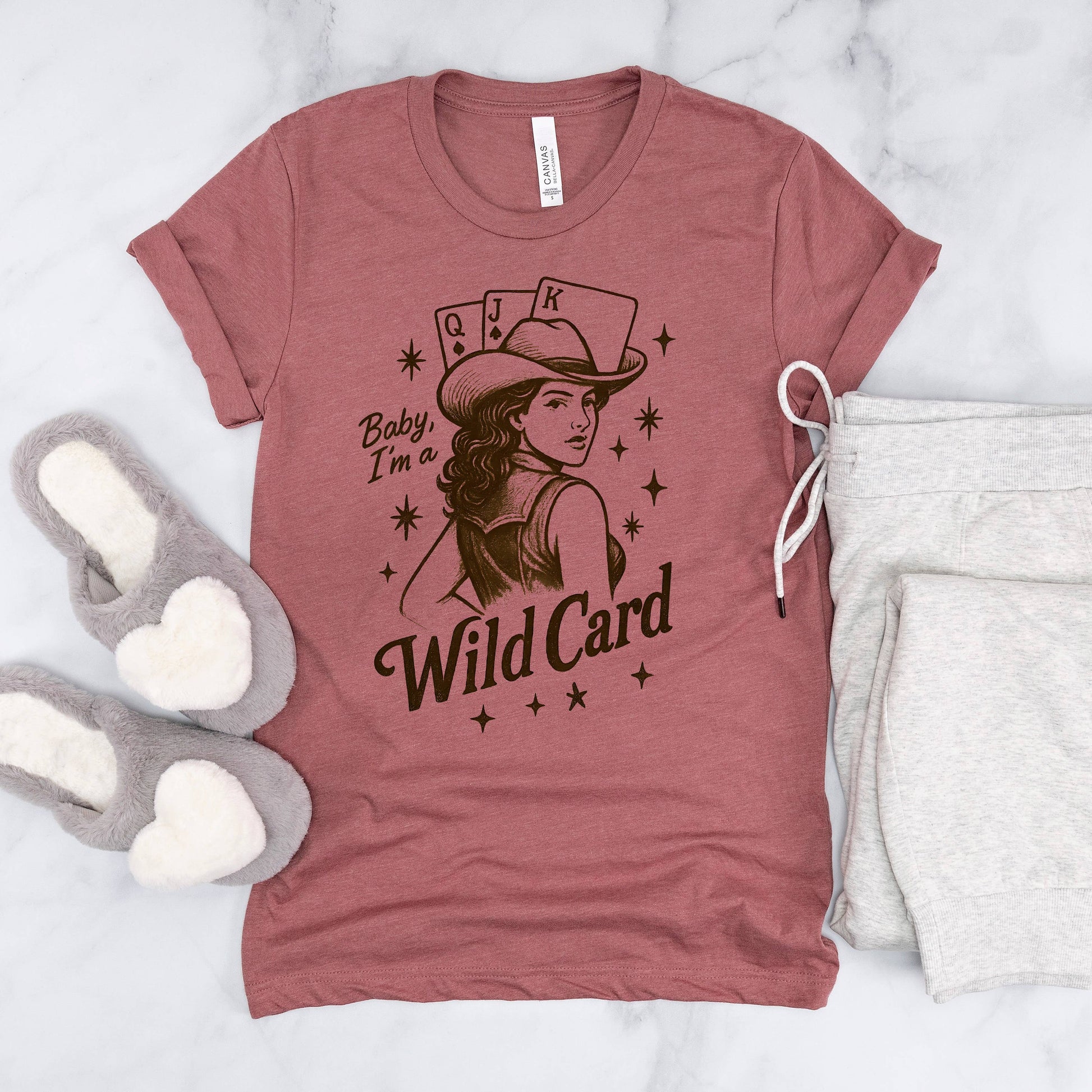 Baby, I'm a Wild Card Graphic Tee | Retro Western Cowgirl Joyful Moose