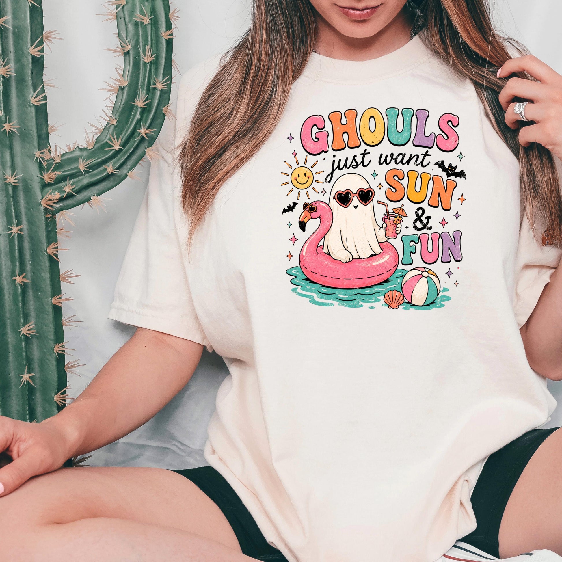 Summerween Shirt - Retro Spooky Beach Tee | Pastel Goth Halloween Summer Top Joyful Moose