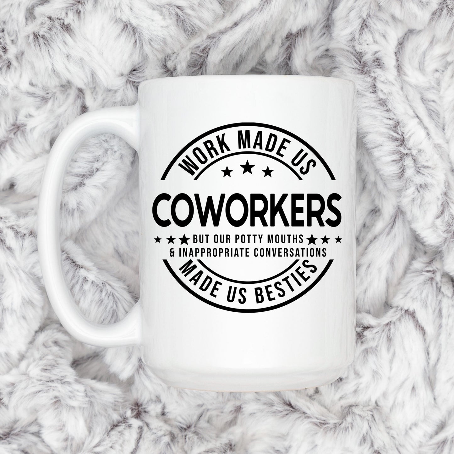 Funny Coworker Mug - Ceramic Coffee Cup | Office Humor Gift, Dishwasher Safe Joyful Moose