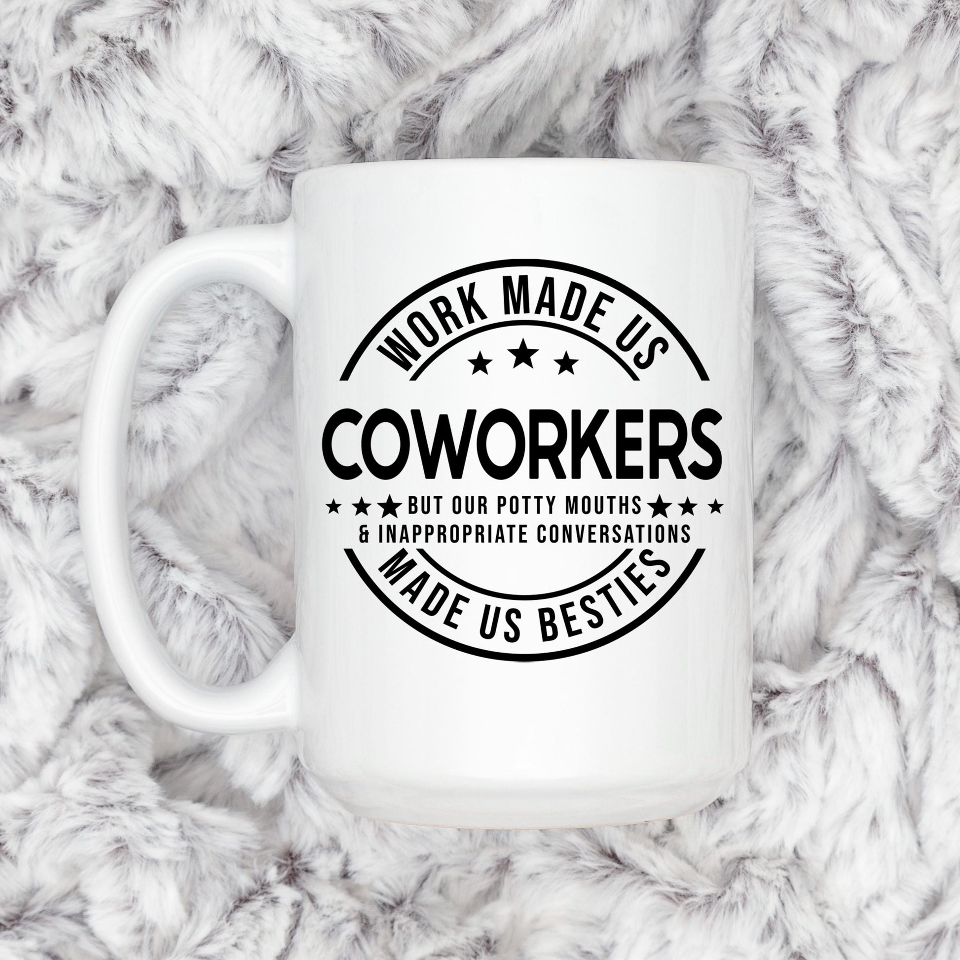 Funny Coworker Mug - Ceramic Coffee Cup | Office Humor Gift, Dishwasher Safe Joyful Moose