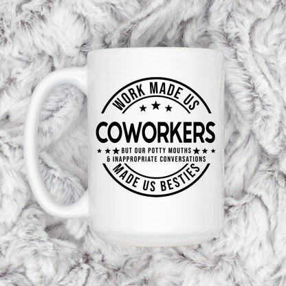 Funny Coworker Mug - Ceramic Coffee Cup | Office Humor Gift, Dishwasher Safe Joyful Moose