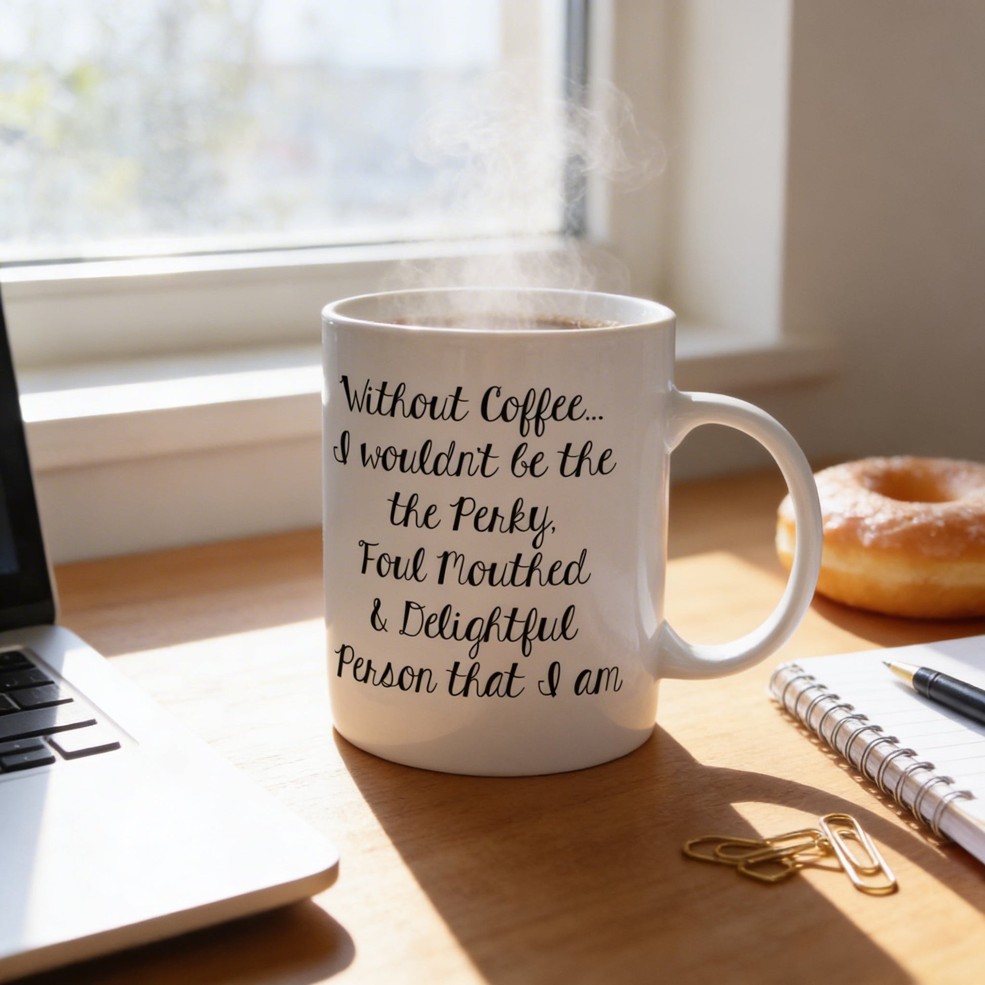 Funny Coffee Mug - Funny Gift - Funny Saying Coffee Mug - Perky Delightful Person Joyful Moose
